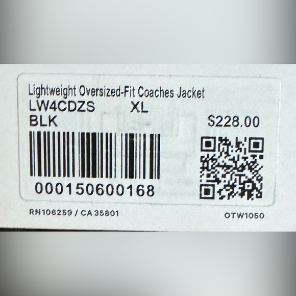 NWT Lightweight Oversized Coaches Jacket - Picture 9 of 9